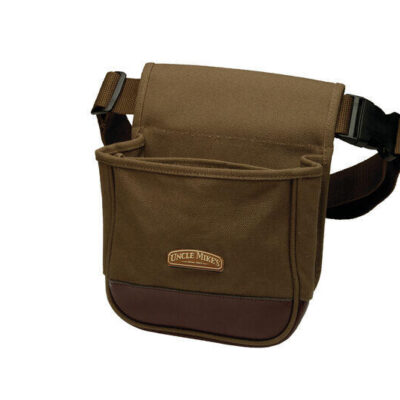 Uncle Mikes Deluxe Shot Shell Pouch Canvas Extremely Rugged Quick Release - Brown #um42140