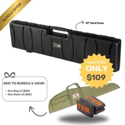 Tough Move 47-inch Stackable Hard Rifle Case Bundle - Rifle Bag, Gun Sock #tmv127552