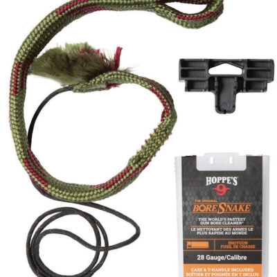 Hoppes Gun Cleaner Boresnake Fit In Backpack Patented Case Design Pull T-handle - For 28 Gauge Shotgun #hp24032d