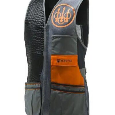 Beretta Sporting Vest Evo Shooting Gear - Black Orange & Grey #gt911t155309op