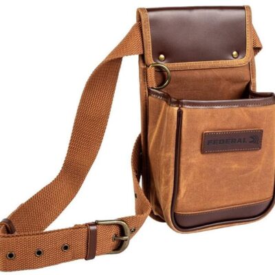Federal Premium Waxed Canvas Shell Pouch - Tan Leather Accents #fedfpsp