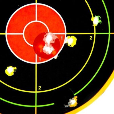 Eagleye 20 Pack Splatter Shooting Paper Targerts 6 Inch Adhesive - With 21 Repair Patches #eet6a-20