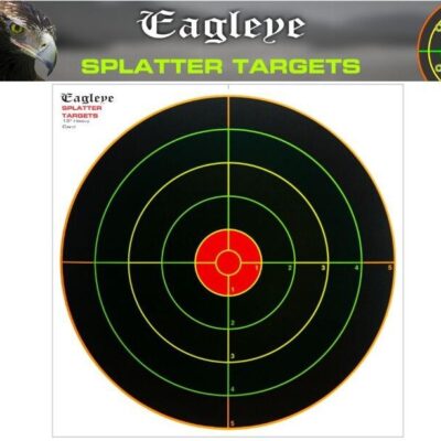 Eagleye 10 Pack Splatter Shooting Paper Targerts Heavy Card - 12 Inch #eet12hc-10