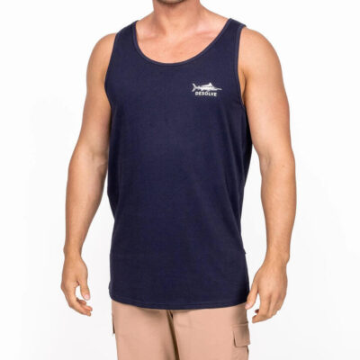 Desolve Audax Singlet Recycled Cotton Blend Grs Certified - Navy #dsv124541