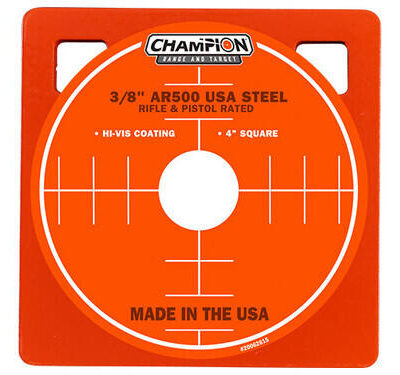 Champion Ar500 Centrefire Rifle Steel Target 3/8 Inch Thick - 4 Inch Square #ch44904
