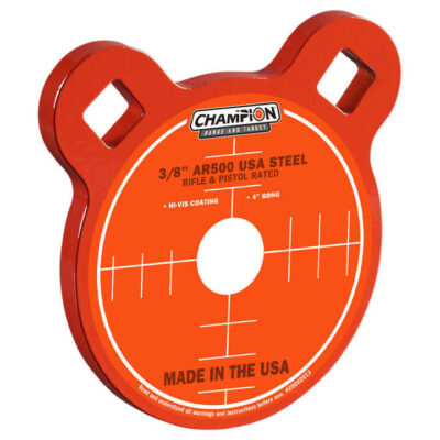 Champion Hunting Shooting Traps And Targets Perfect  Centrefire Rifle Target Gong  - 4 Inches Ar500 Steel #ch44902