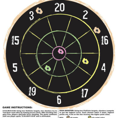 Champion Hunting Shooting Durable High Visibility Target Visicolor Dartboard - 10 Pack Multi-colored #ch45825
