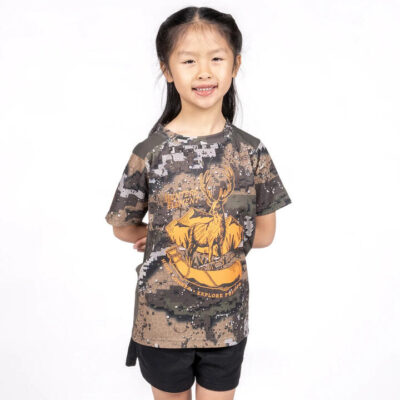 Hunters Element Tyro Roar Tee Kids Made From Rept Recycled Fibre - Desolve Veil #he125200