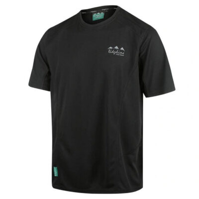 Ridgeline Mens Whanau Tee 100% Polyester Cooldry Fabric - Black #rlctswb