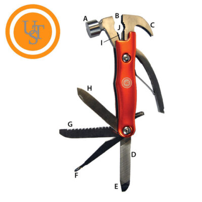 Ust Survival Technologies Pocket Hammer Beast Multi-tool Knives - 9 Functions #20-6107200-08