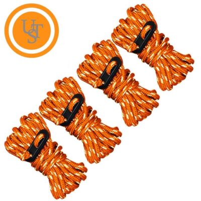 Ust Para Reflective Guy Line Cord W Line-tighteners - 4 Pack Orange #u-02096-8