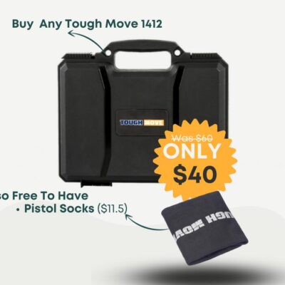 Tough Move Two Pistol Hand-gun Case - Stackable Storage With Tsa Lock Hole #1412 Bk