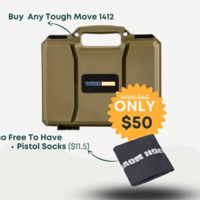 Tough Move Two Pistol Hand-gun Case - Stackable Storage With Tsa Lock Hole #1412 Tan