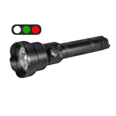 Xhunter Tri-color Zoomable Hunting Flashlight - White/green/red Torch #xled28