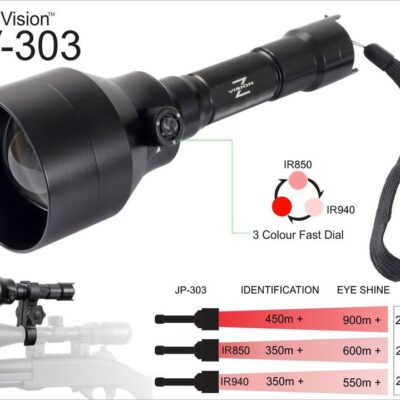 Z Vision Ultimate 3 In 1 Night Vision Hunting Torch Lights - Red Visual Light And Ir #nv-303
